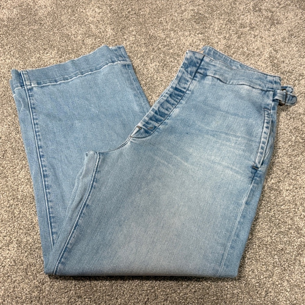 Mother Light Blue Cinch Greaser Ankle Jeans
